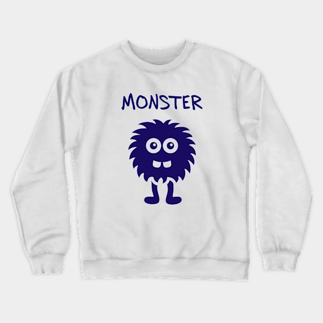 Little monster Crewneck Sweatshirt by Florin Tenica